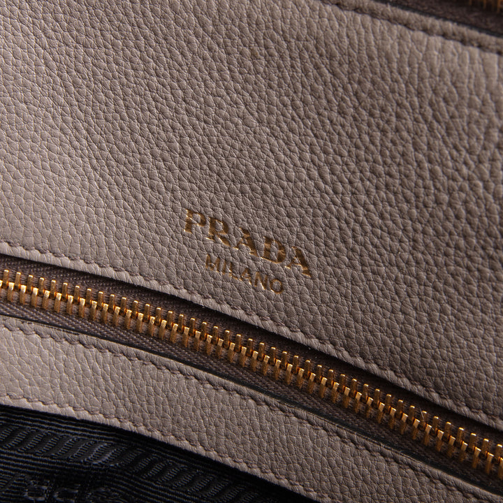 PRADA Vitello Daino Leather Shoulder Bag