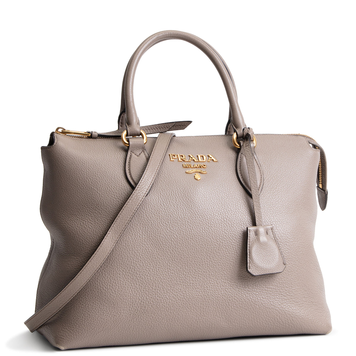 PRADA Vitello Daino Leather Shoulder Bag