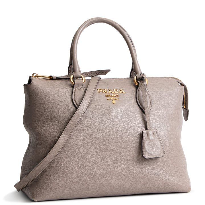 PRADA Vitello Daino Leather Shoulder Bag