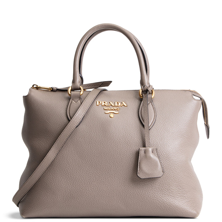 PRADA Vitello Daino Leather Shoulder Bag