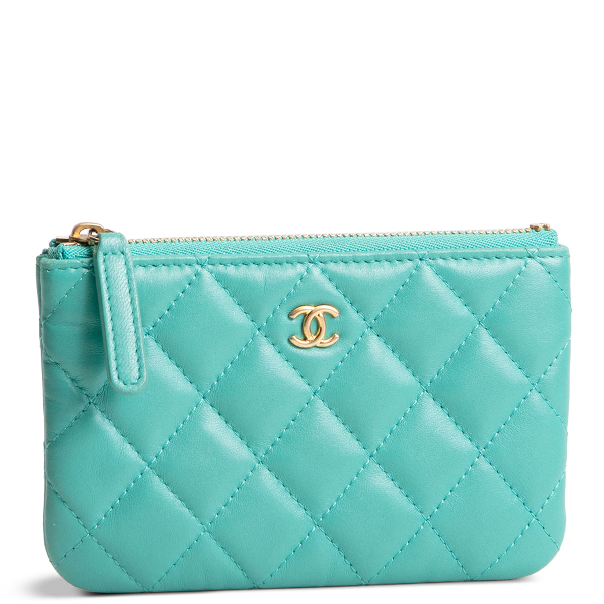 CHANEL Lambskin Quilted Small Cosmetic Pouch