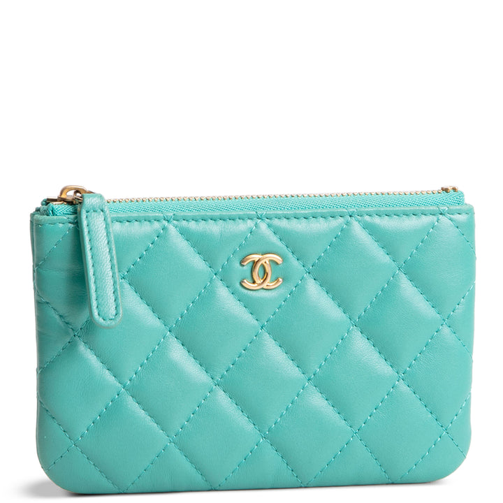 CHANEL Lambskin Quilted Small Cosmetic Pouch