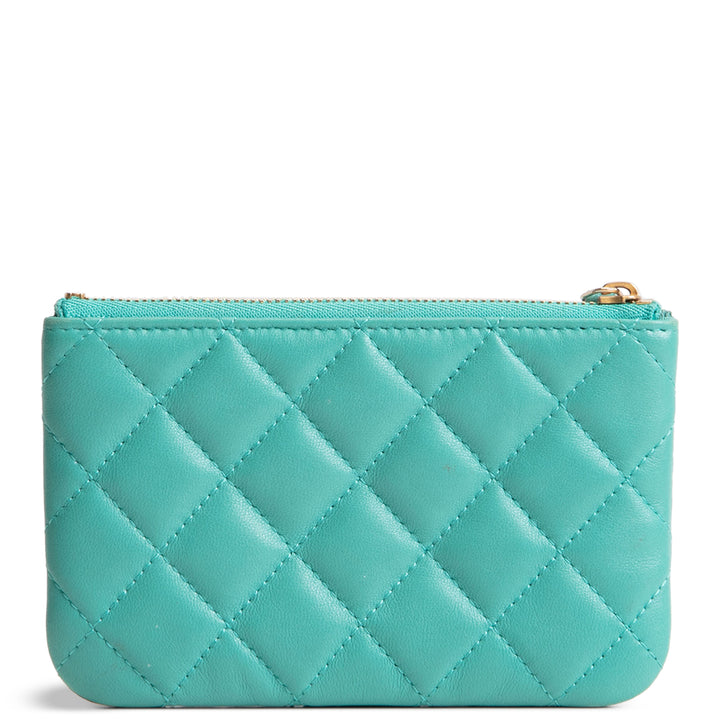 CHANEL Lambskin Quilted Small Cosmetic Pouch