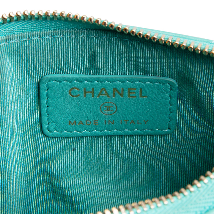 CHANEL Lambskin Quilted Small Cosmetic Pouch