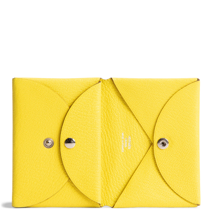 HERMES Calvi Duo Card Holder - Yellow