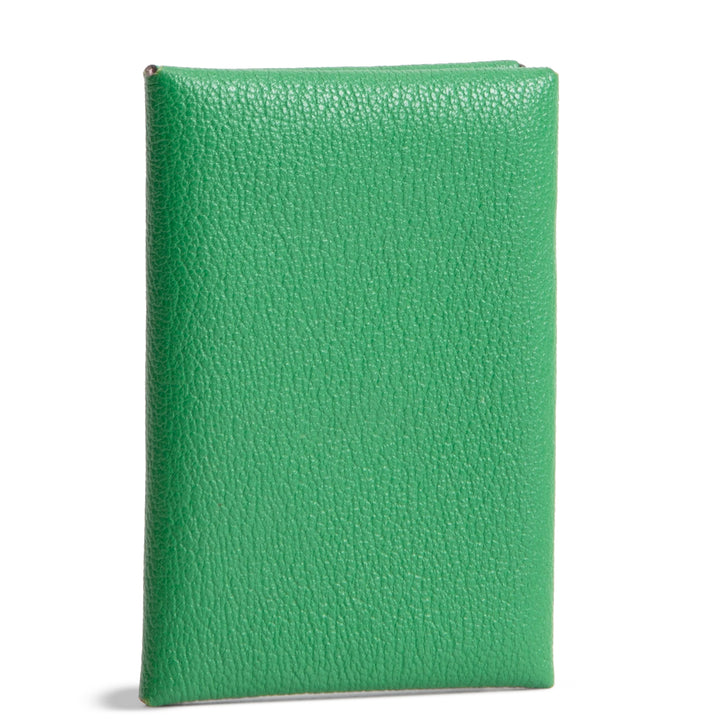 HERMES Calvi Duo Card Holder - Green