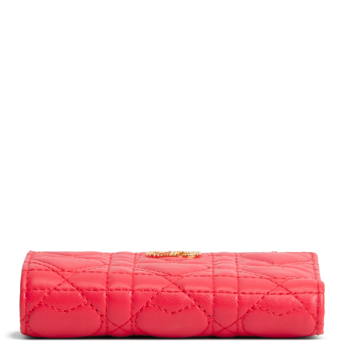 DIOR Caro Dahlia Lambskin Wallet w/ Heart Motif