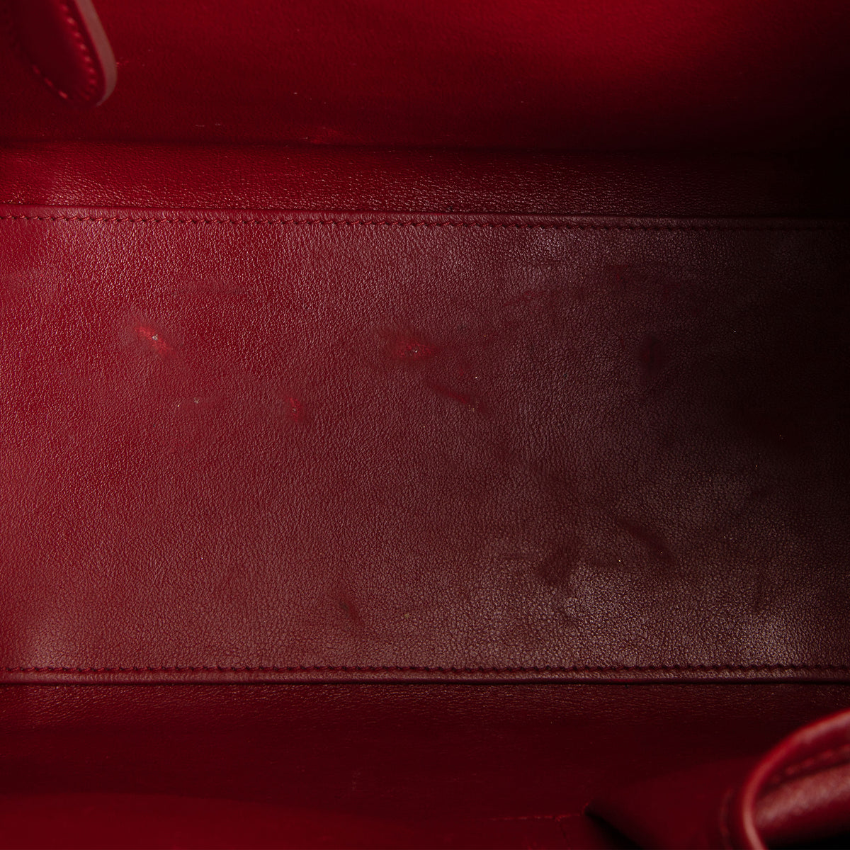 CELINE Leather Luggage Tote - Dark Red OUTLET FINAL SALE