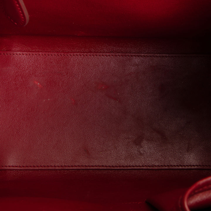 CELINE Leather Luggage Tote - Dark Red OUTLET FINAL SALE
