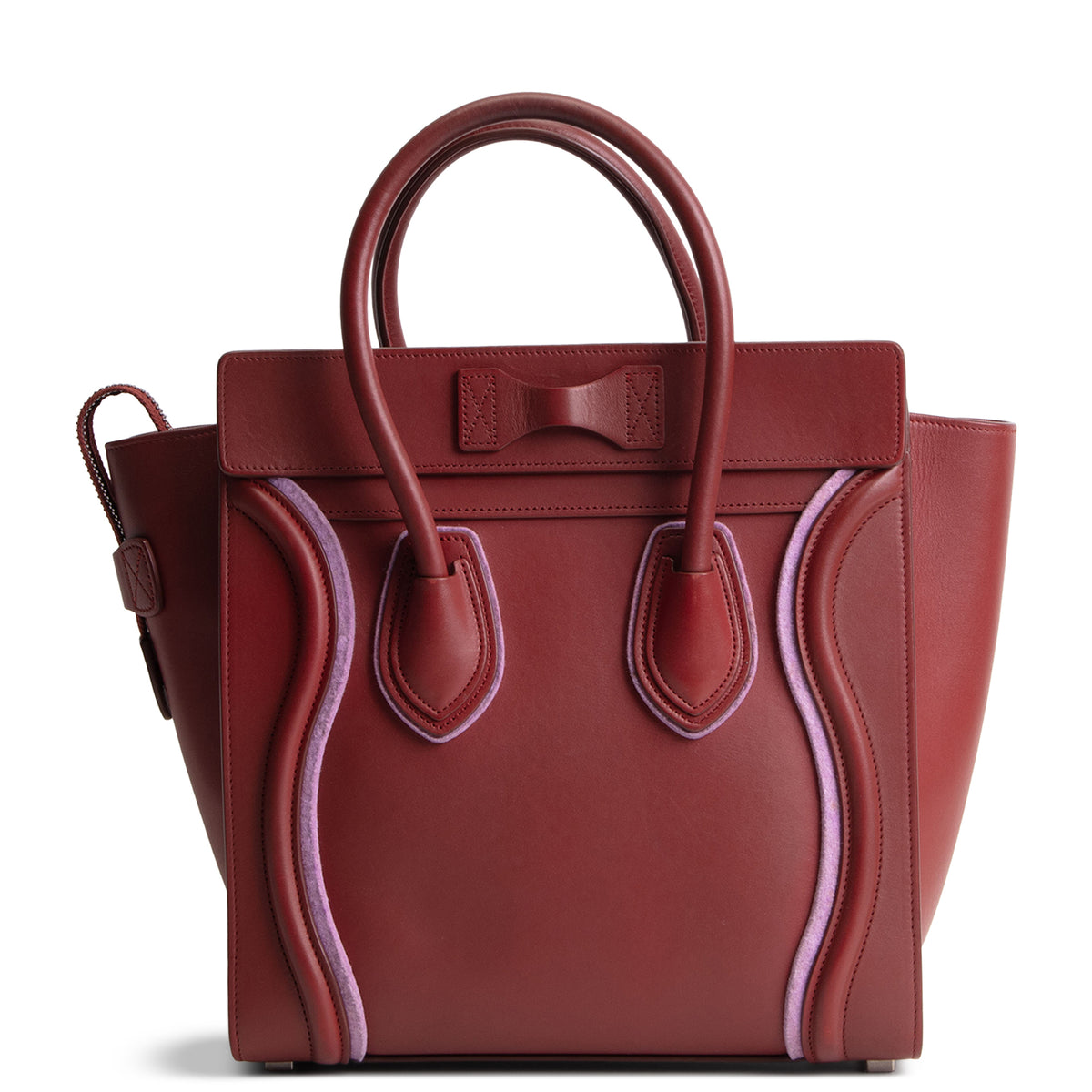 CELINE Leather Luggage Tote - Dark Red OUTLET FINAL SALE