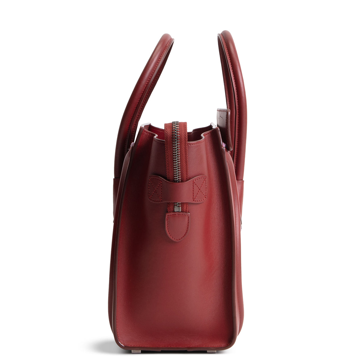 CELINE Leather Luggage Tote - Dark Red OUTLET FINAL SALE