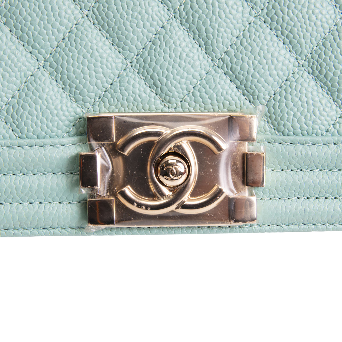 CHANEL Caviar Small Boy Bag - Tiffany Blue