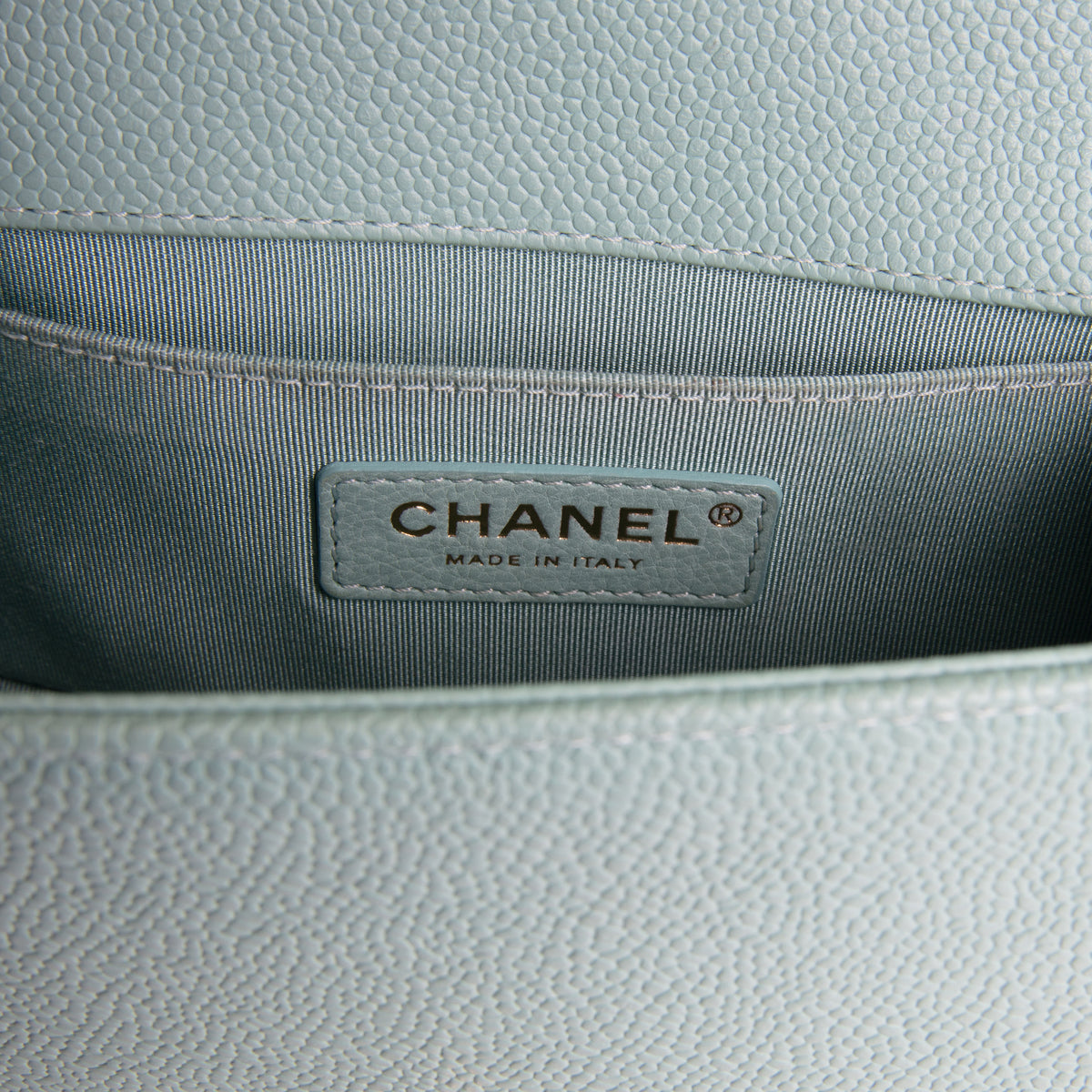 CHANEL Caviar Small Boy Bag - Tiffany Blue