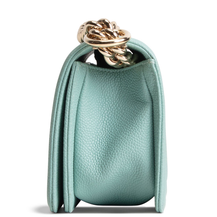 CHANEL Caviar Small Boy Bag - Tiffany Blue
