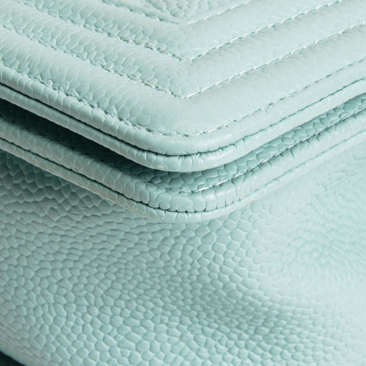 CHANEL Caviar Small Boy Bag - Tiffany Blue