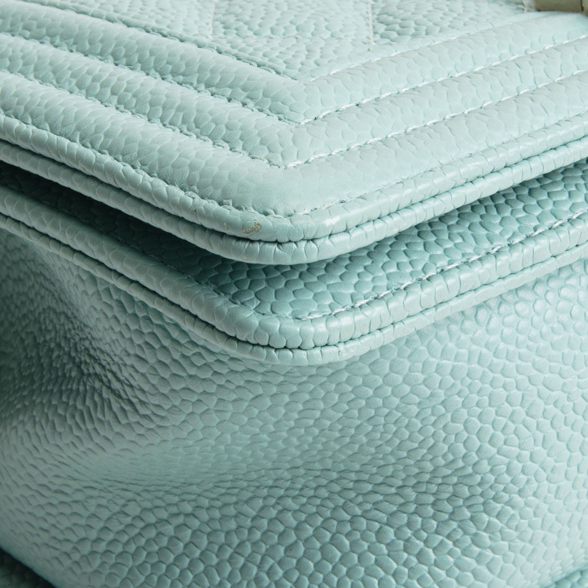CHANEL Caviar Small Boy Bag - Tiffany Blue