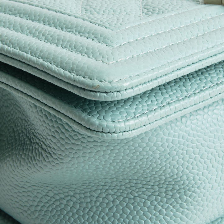 CHANEL Caviar Small Boy Bag - Tiffany Blue