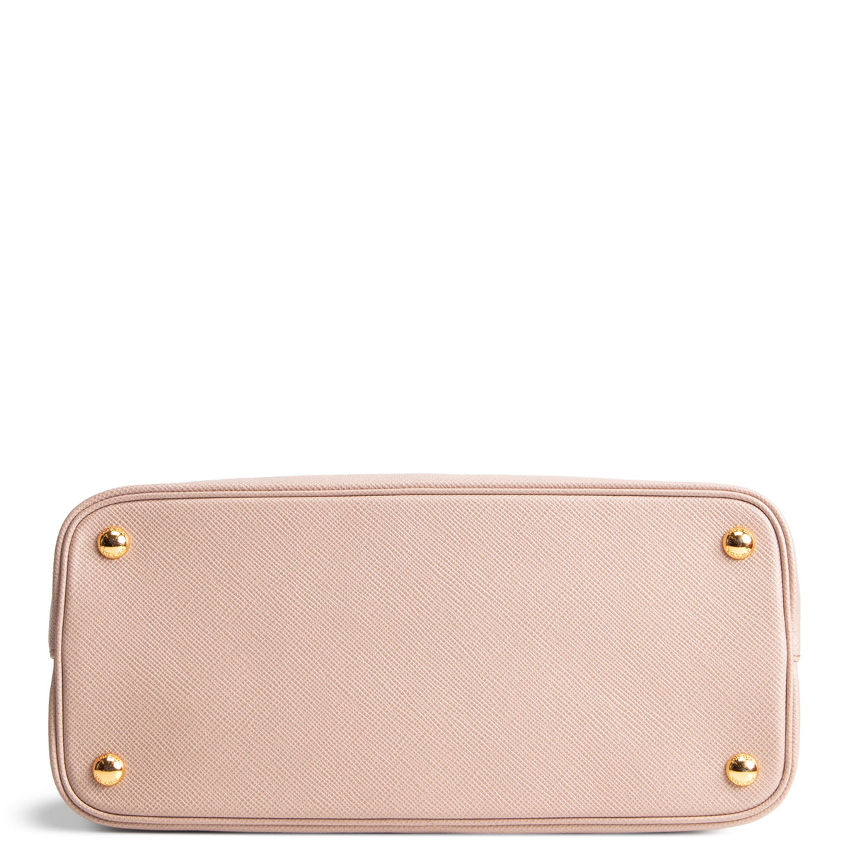 PRADA Saffiano Lux Double Zip Tote - Nude
