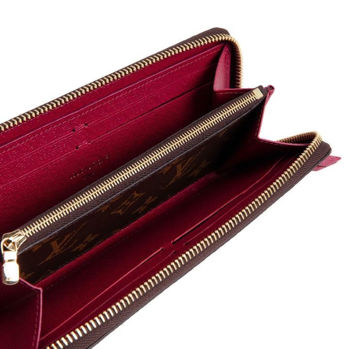 LOUIS VUITTON Monogram Clemence Wallet - Fuchsia