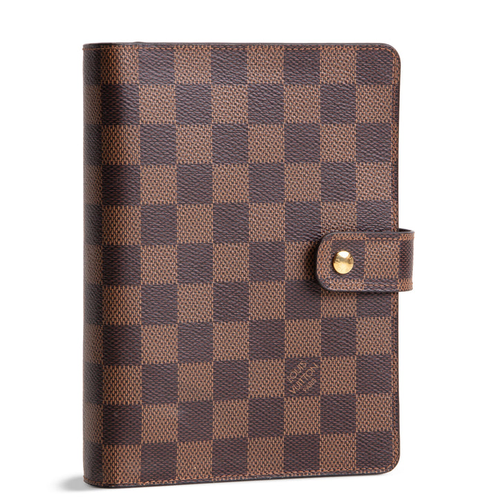 LOUIS VUITTON Damier Ebene Medium Ring Agenda Cover