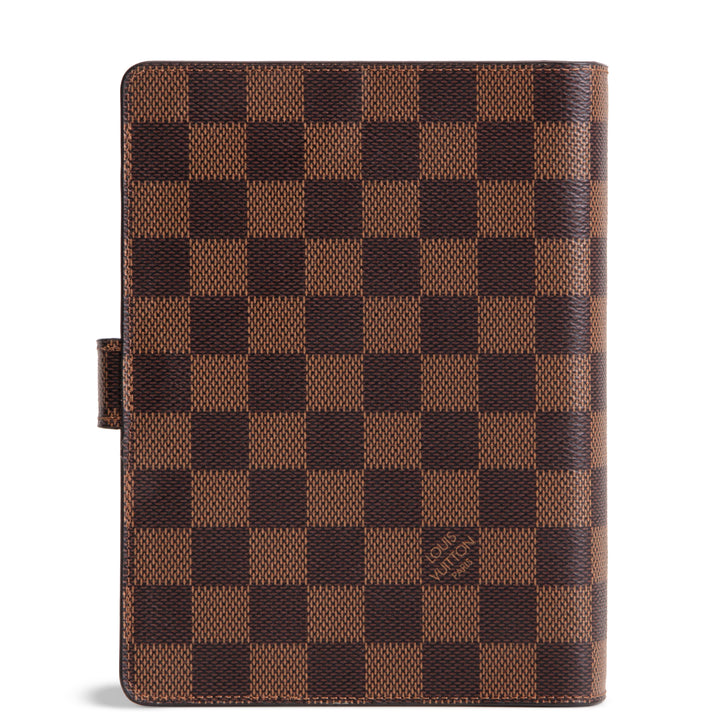 LOUIS VUITTON Damier Ebene Medium Ring Agenda Cover