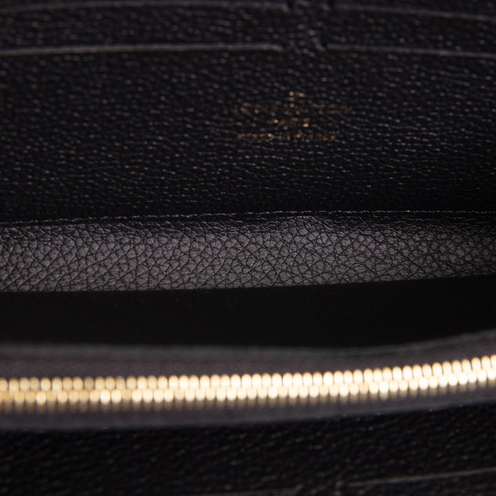 LOUIS VUITTON Monogram Empreinte Clemence Wallet - Black