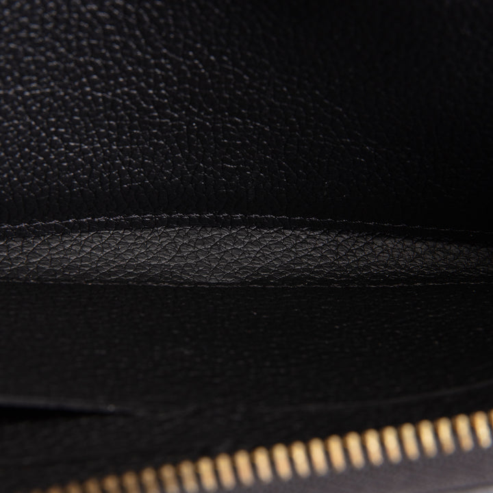 LOUIS VUITTON Monogram Empreinte Clemence Wallet - Black