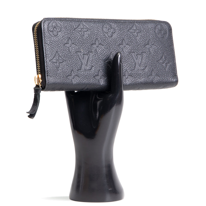 LOUIS VUITTON Monogram Empreinte Clemence Wallet - Black