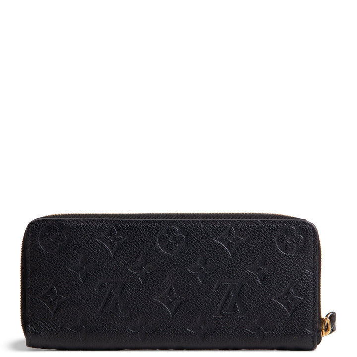 LOUIS VUITTON Monogram Empreinte Clemence Wallet - Black