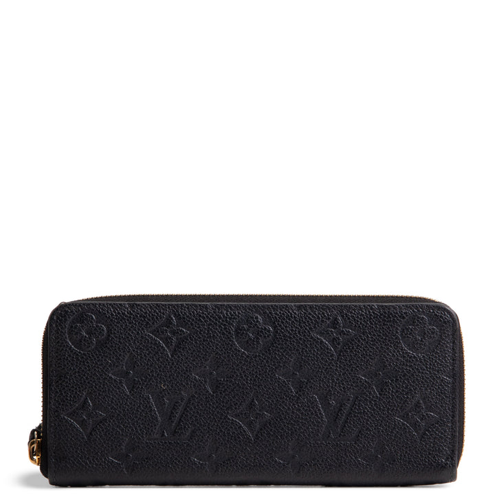 LOUIS VUITTON Monogram Empreinte Clemence Wallet - Black