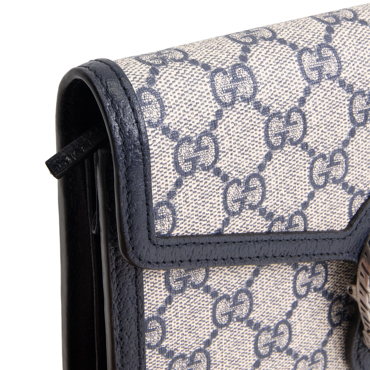 GUCCI GG Supreme Dionysus Chain Wallet - Navy