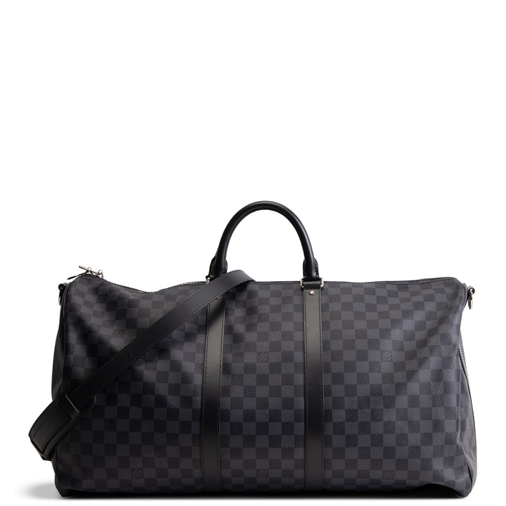 LOUIS VUITTON Damier Graphite Keepall Bandouliere 55