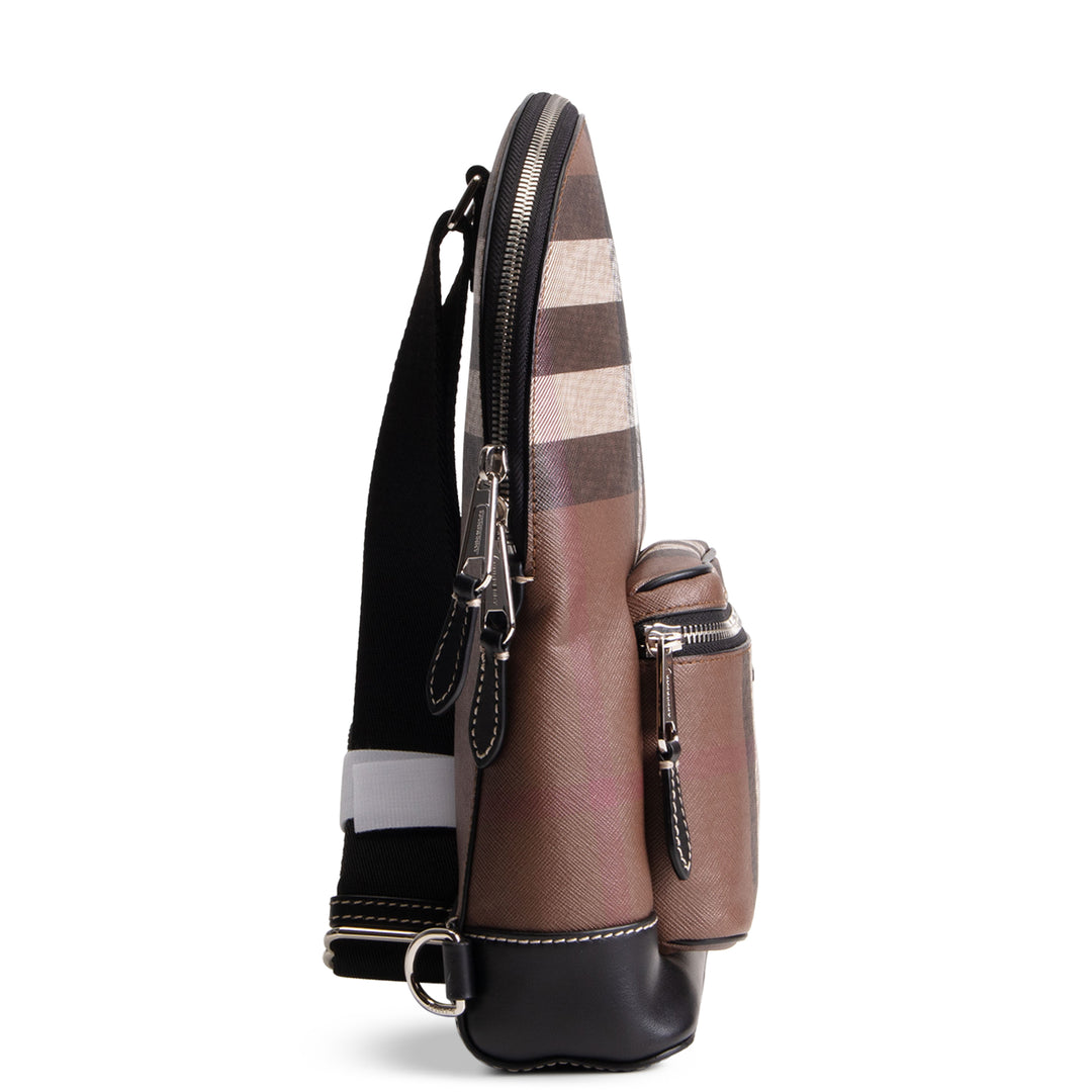 BURBERRY Smoked Check Jett Sling Backpack