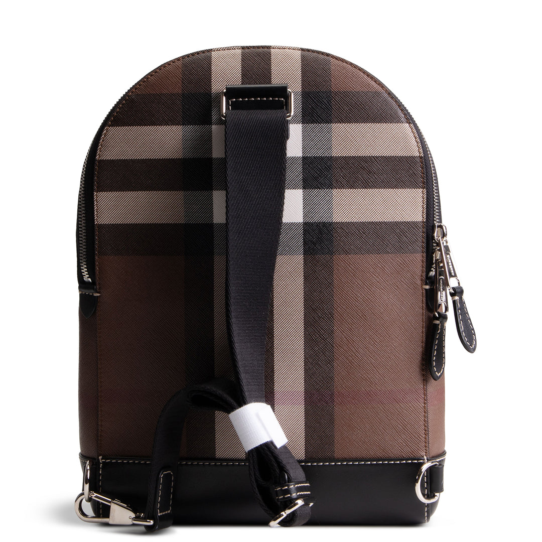 BURBERRY Smoked Check Jett Sling Backpack