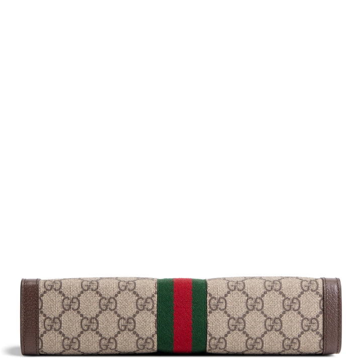 GUCCI GG Supreme Monogram Web Ophidia Pouch
