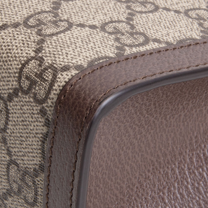 GUCCI GG Supreme Monogram Web Ophidia Pouch