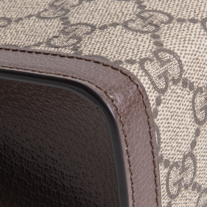 GUCCI GG Supreme Monogram Web Ophidia Pouch