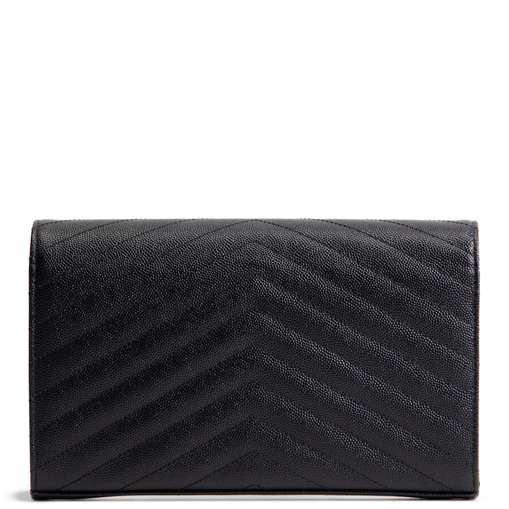 SAINT LAURENT Cassandre Evenlope On Chain - Black