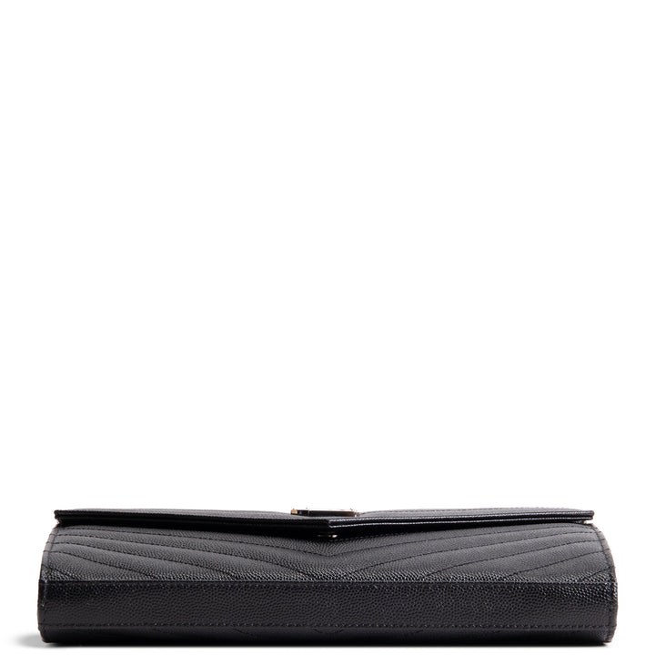 SAINT LAURENT Cassandre Evenlope On Chain - Black