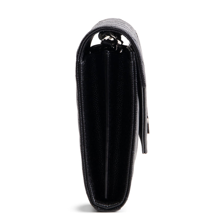 SAINT LAURENT Cassandre Evenlope On Chain - Black