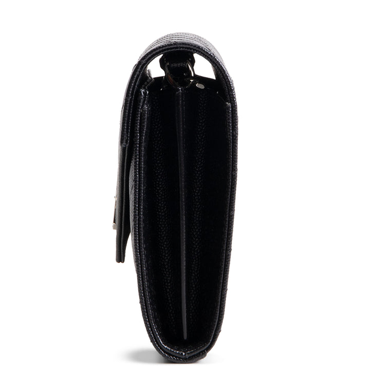 SAINT LAURENT Cassandre Evenlope On Chain - Black