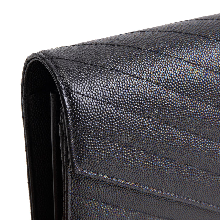 SAINT LAURENT Cassandre Evenlope On Chain - Black