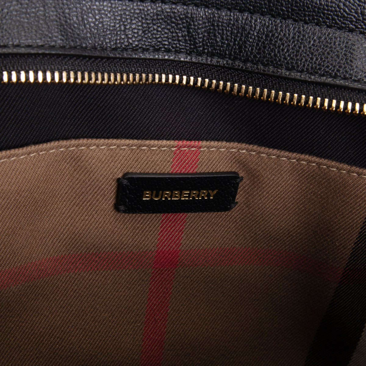 BURBERRY House Check Banwell Top Handle Bag - Black