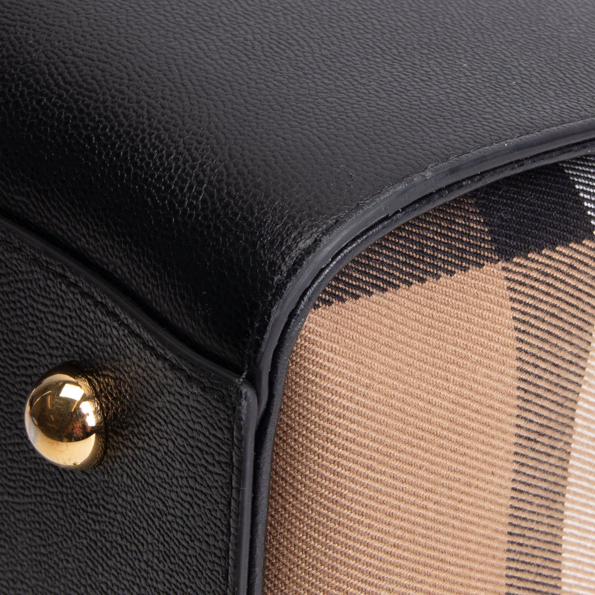 BURBERRY House Check Banwell Top Handle Bag - Black