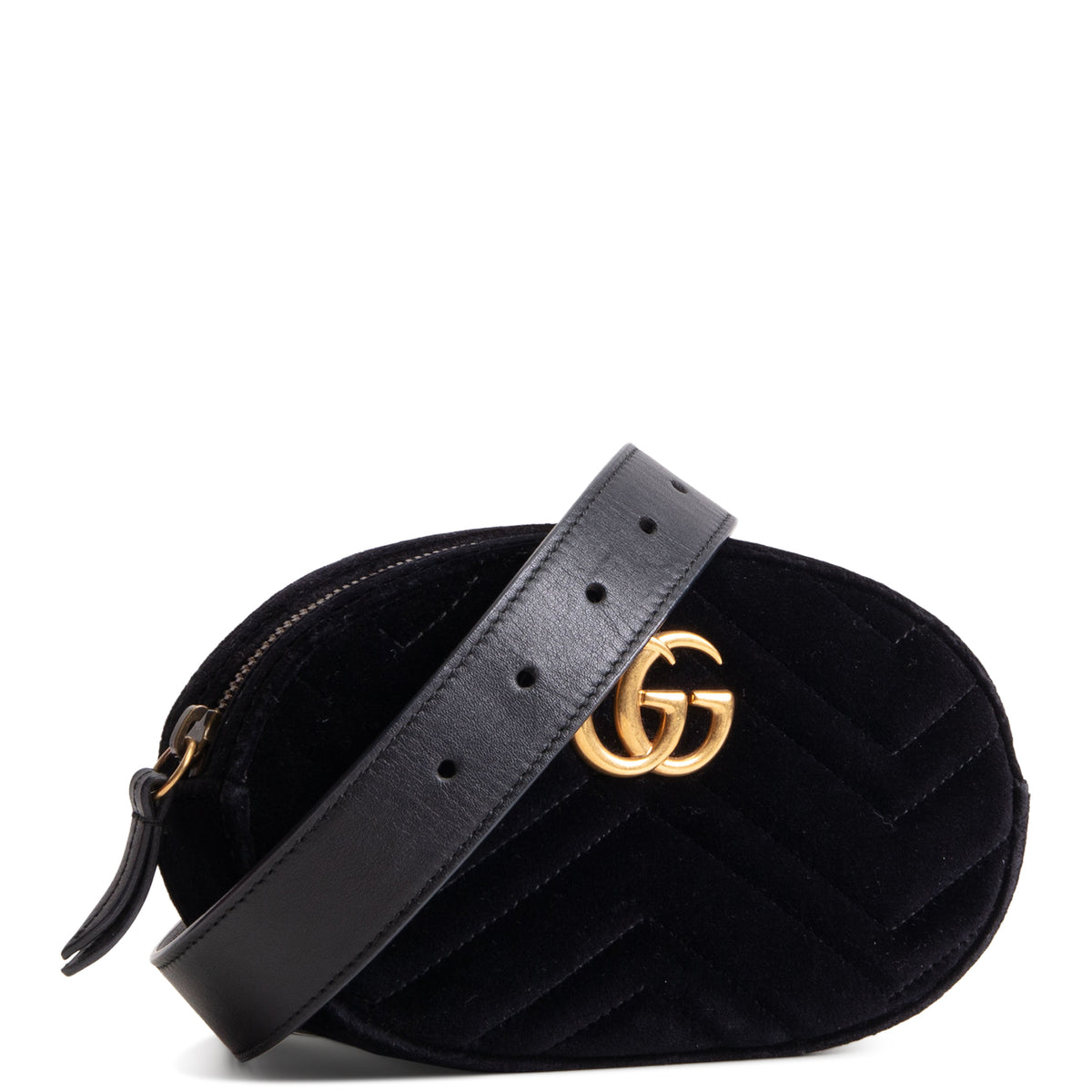 GUCCI GG Marmont Velvet Belt Bag
