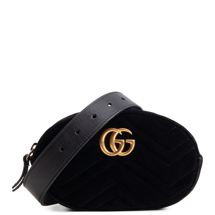 GUCCI GG Marmont Velvet Belt Bag