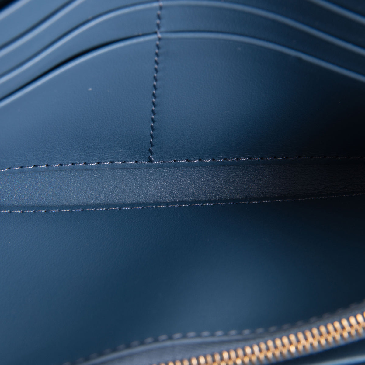 FENDI FF Jacquard Wallet On Chain - Blue Denim Effect