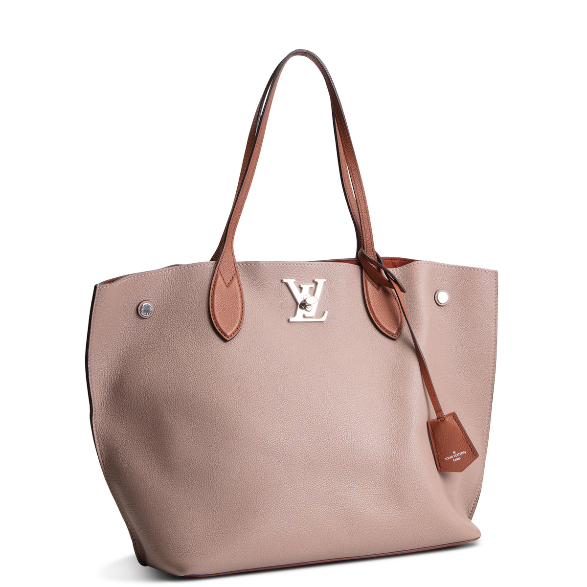 LOUIS VUITTON Leather LockMe Cabas Tote - Mauve OUTLET FINAL SALE