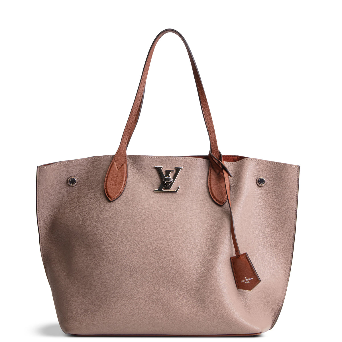 LOUIS VUITTON Leather LockMe Cabas Tote - Mauve OUTLET FINAL SALE