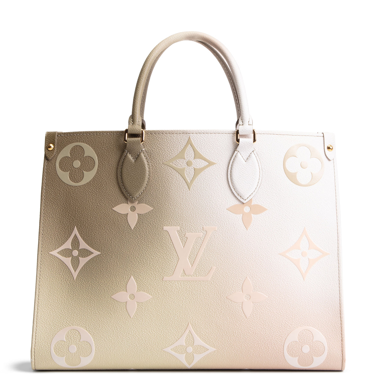 LOUIS VUITTON OnTheGo Giant Monogram Empreinte Spring In The City Sunset MM - Khaki OUTLET FINAL SALE